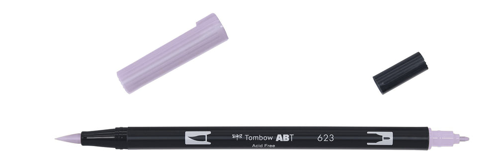 Oversiktsbilde av Tombow Dual Brush 553 purple sage. Bakgrunnen er hvit. 